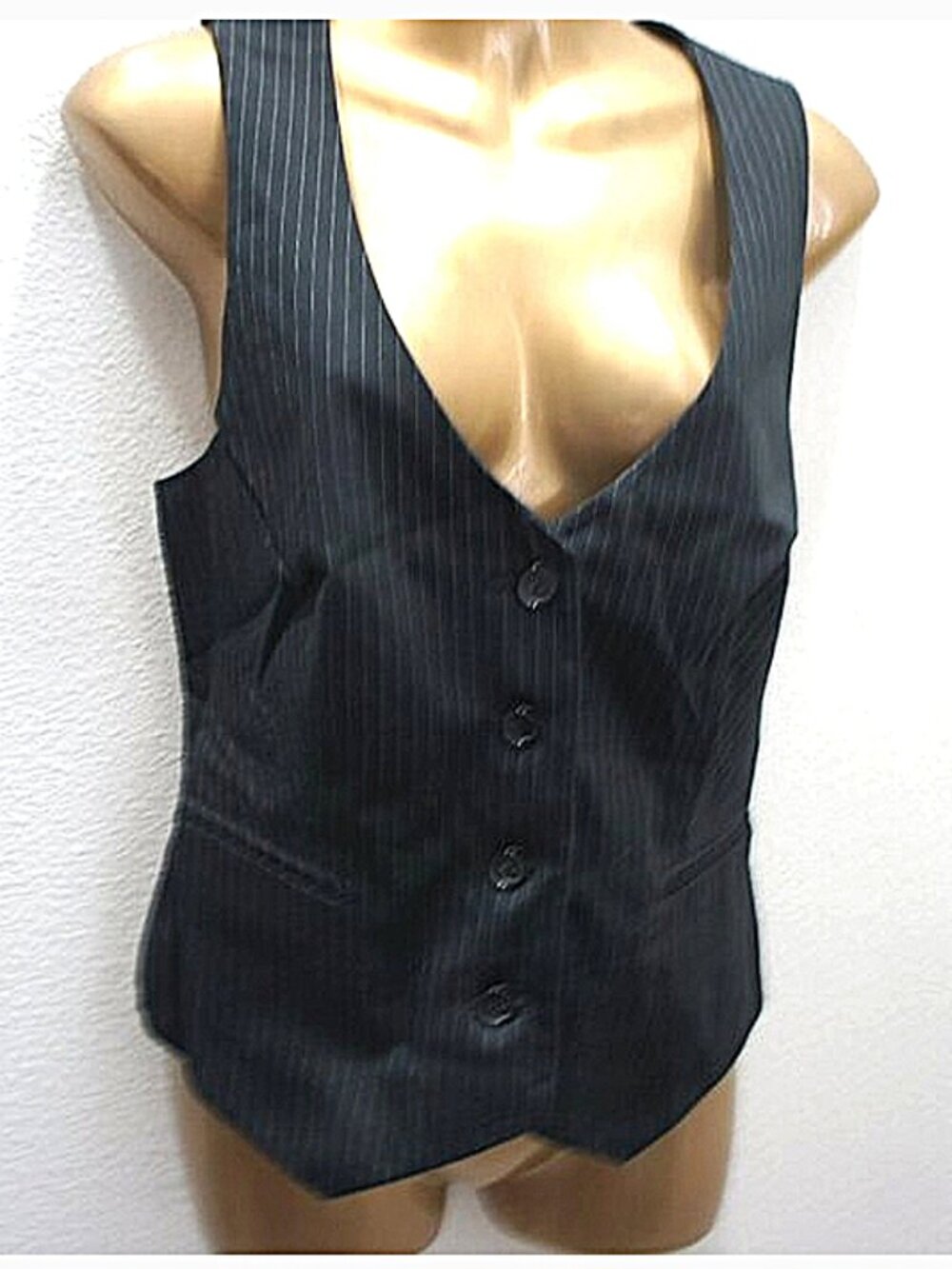 White House Black Market Pinstripe Vest size 8